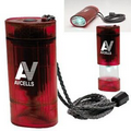 2-in-1 Light Up Lantern Flashlight w/ Lanyard / Red